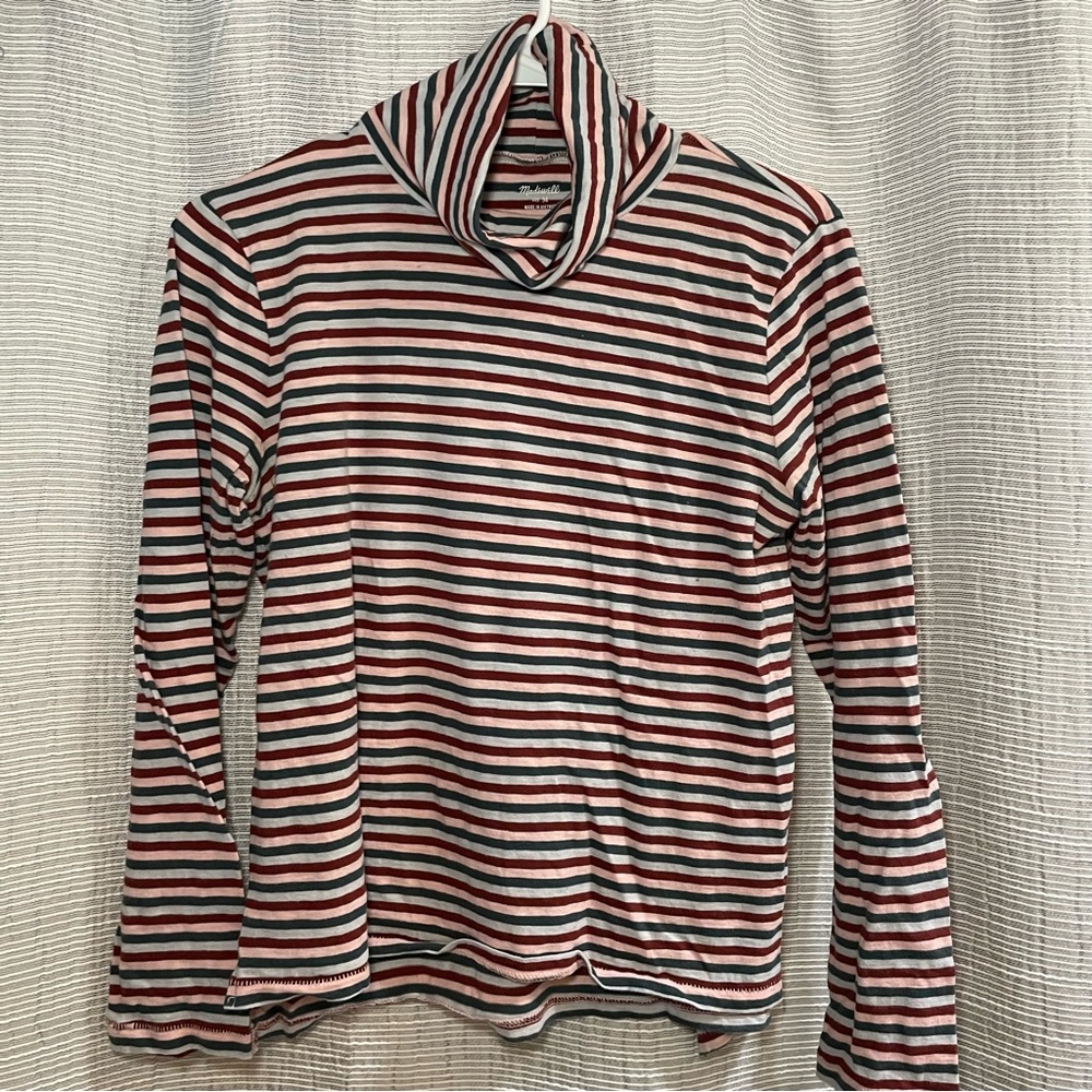 Multi-color Stripped Madewell Turtleneck